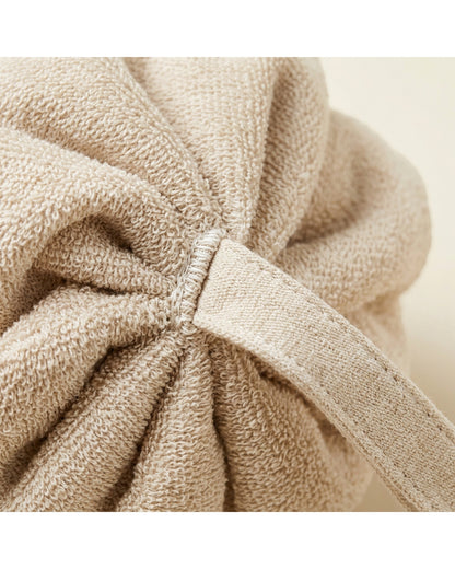 Spaie Cotton Terry Bath Puffs 13 cm Oat Cream Set of 2 - Detail view