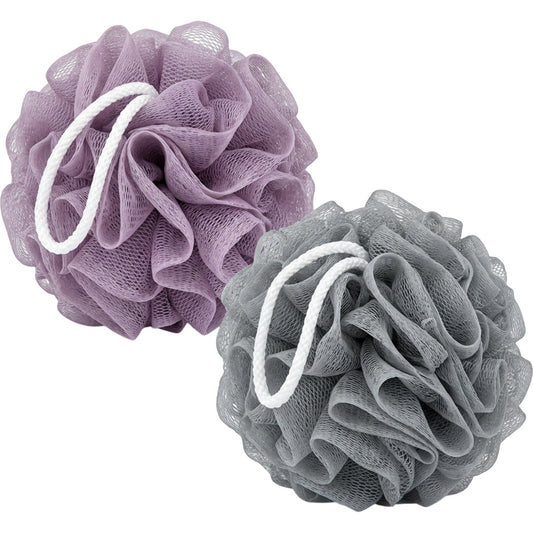 Spaie Recycled Mesh Bath Poufs 60 g Lavender Gray Set of 2 - Product view